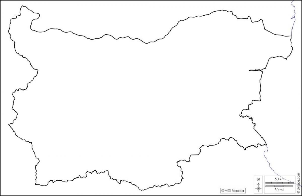 Пустая карта Болгарии